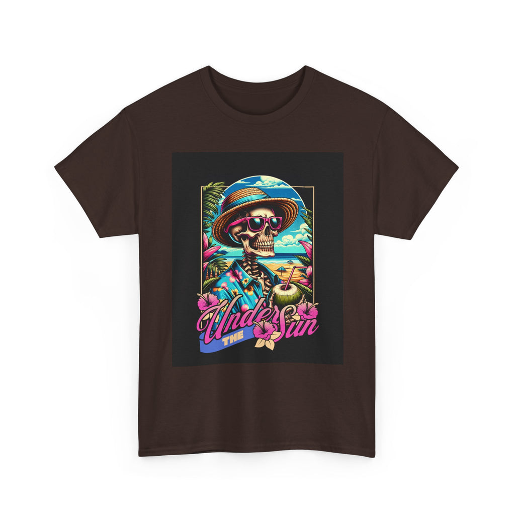 Skull Beach Tee — "Under the Sun" Retro Surf Graphic T-Shirt