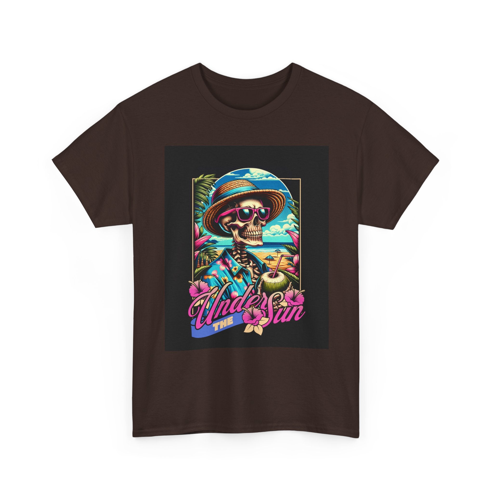 Skull Beach Tee — "Under the Sun" Retro Surf Graphic T-Shirt