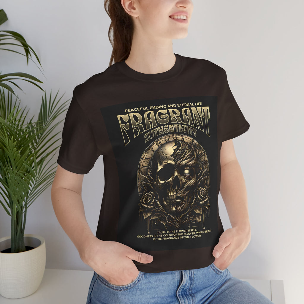 Skull & Roses Graphic Tee — "Fragrant" Vintage Gothic Band Shirt