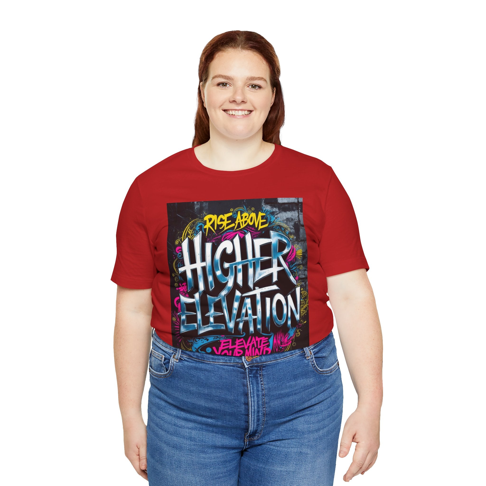 Higher Elevation Graffiti T-Shirt — "Rise Above, Elevate Your Mind"