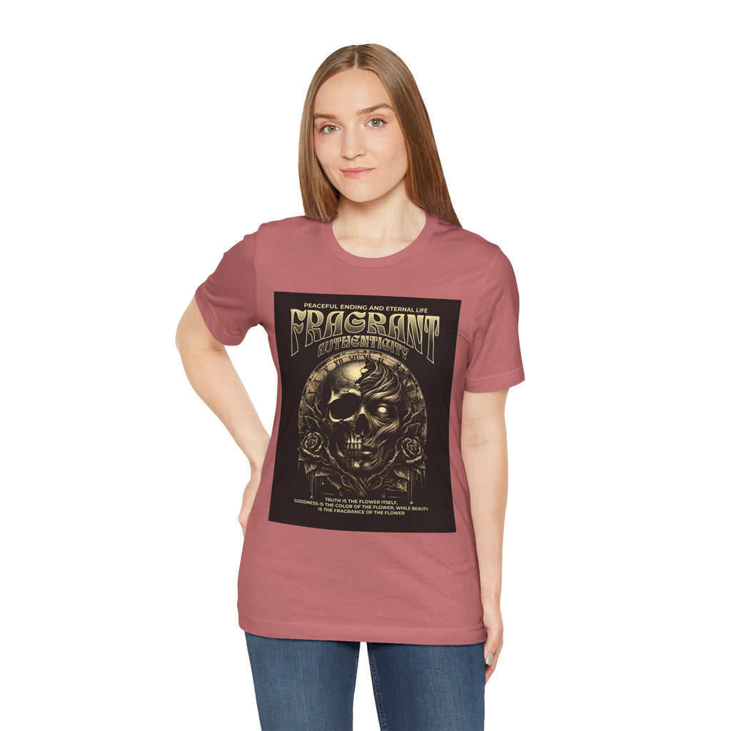 Skull & Roses Graphic Tee — "Fragrant" Vintage Gothic Band Shirt