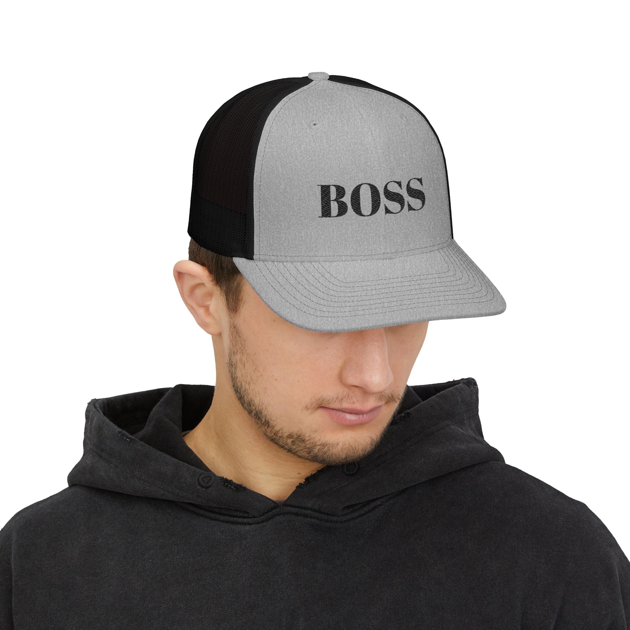 BOSS Trucker Cap – Embroidered Snapback Mesh Hat