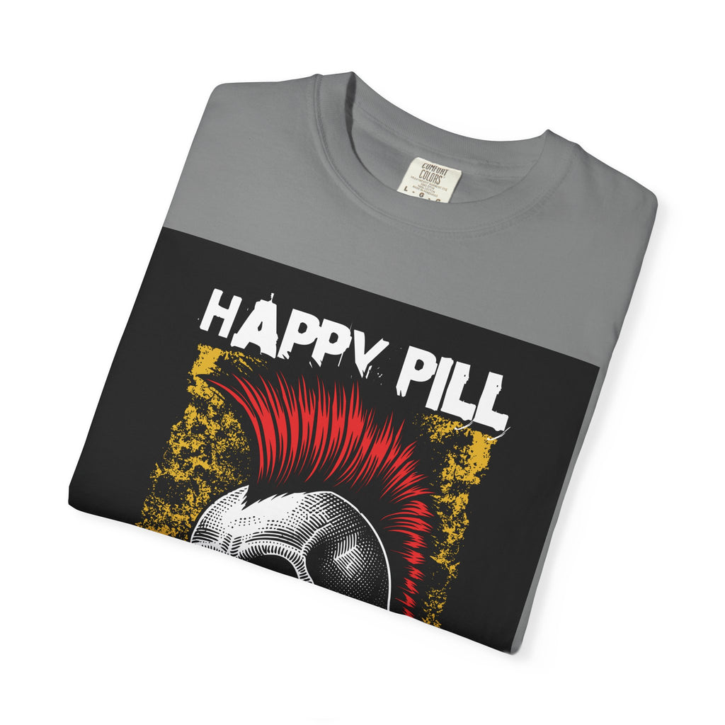 Happy Pill Punk Skull T-Shirt — 'Happy Pill Medication' Graphic Tee