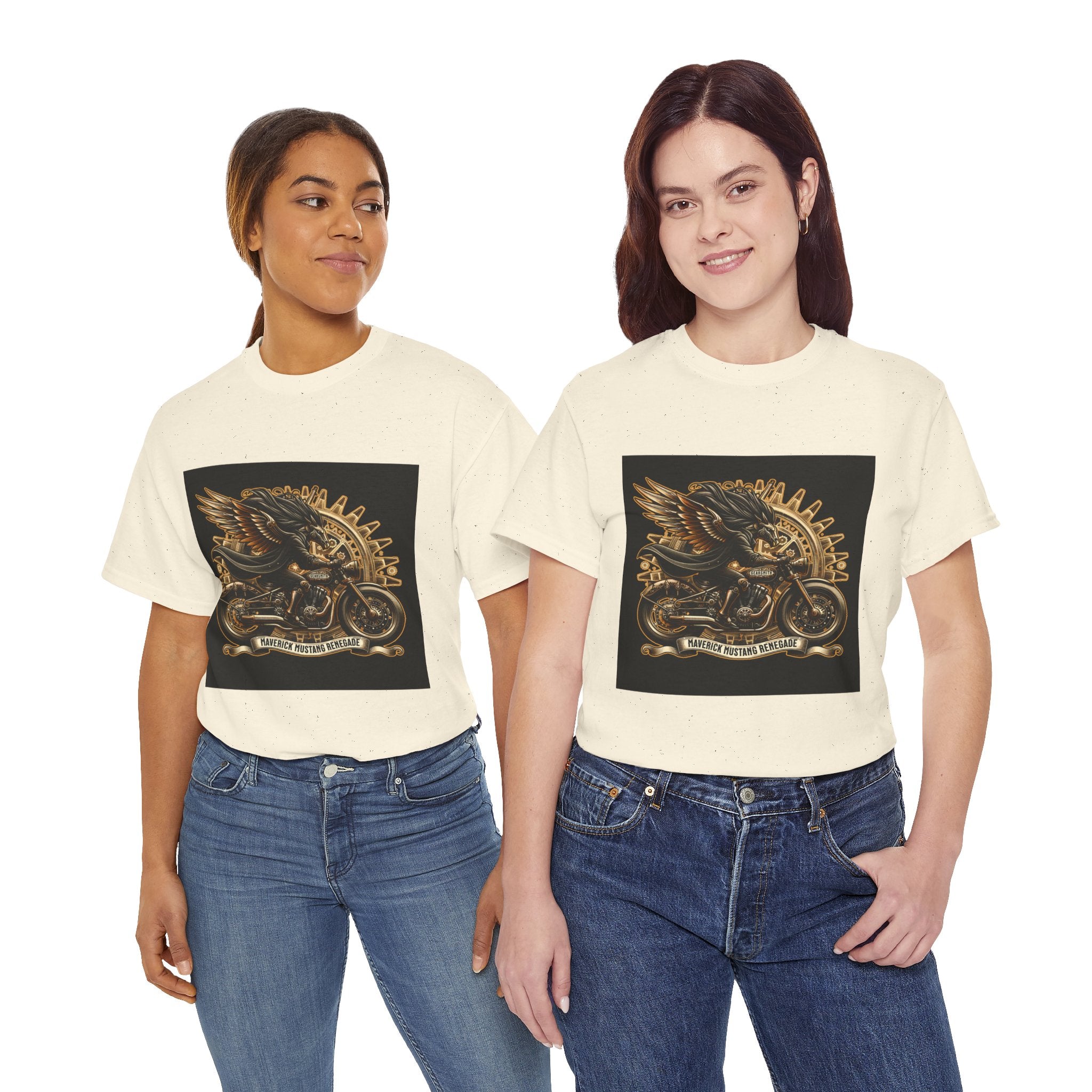 Vintage Winged Motorcycle Tee — "Ride Forever, Ride Free" Biker T-Shirt