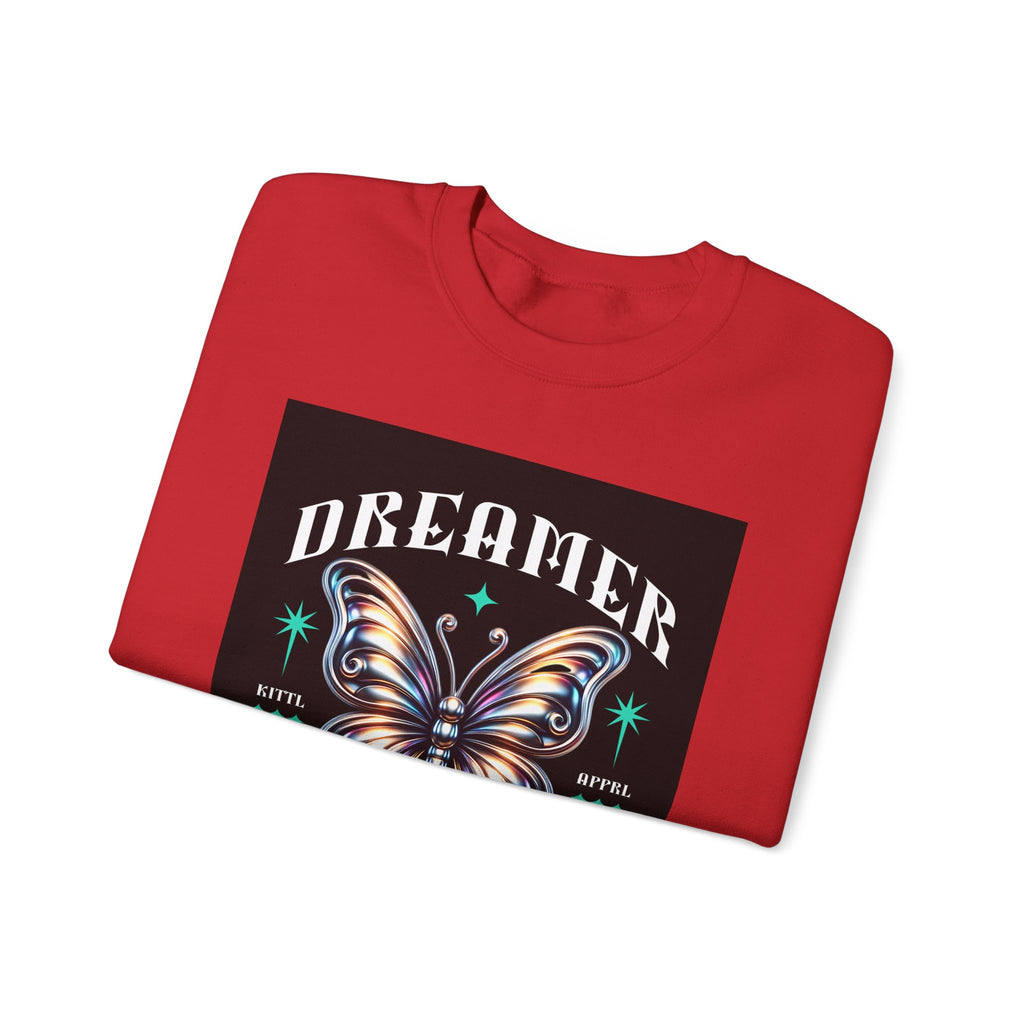 Dreamer Butterfly Crewneck Sweatshirt — Inspiring 'Dreamer' Graphic Pullover