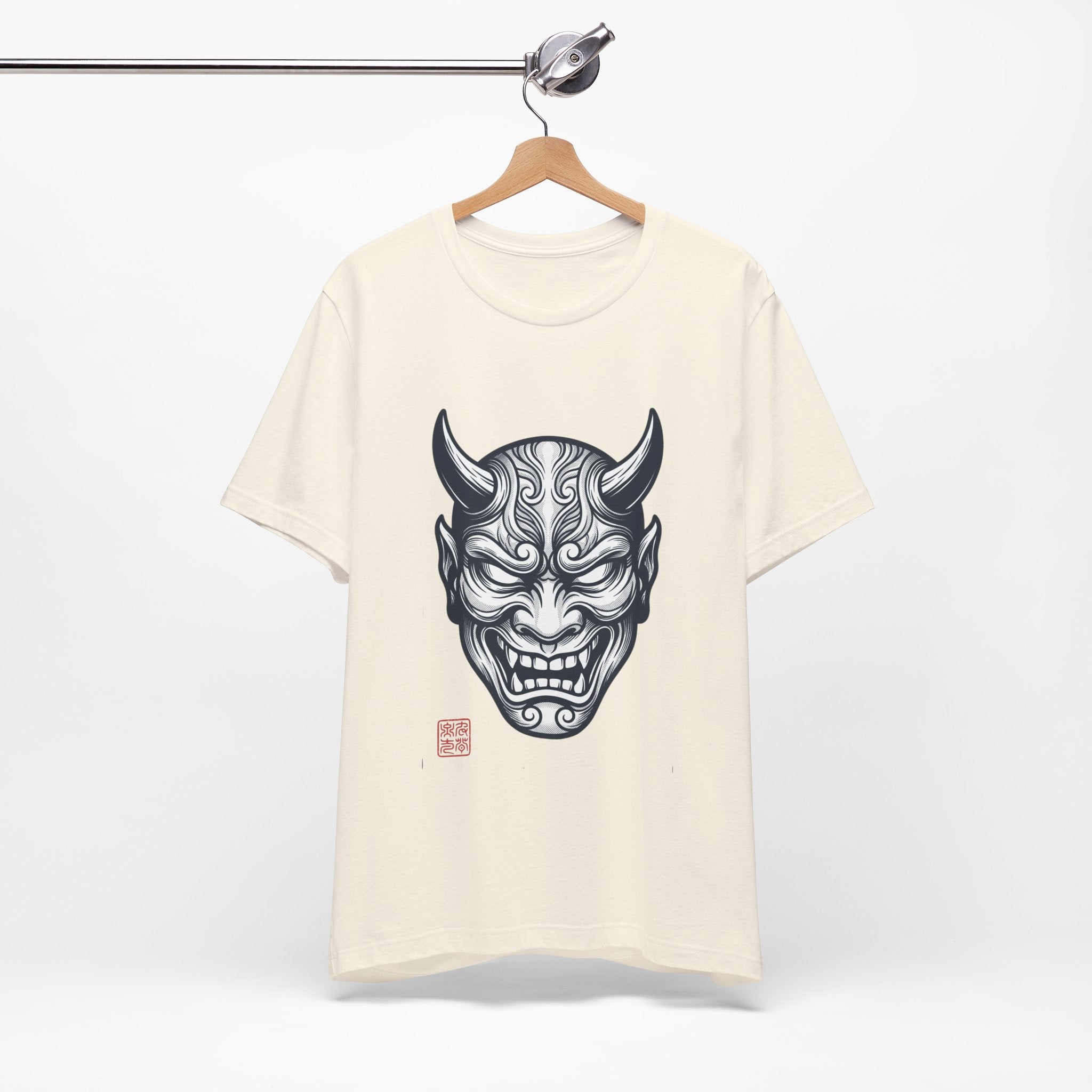 Demon Hannya Mask T‑Shirt — Japanese Oni Tattoo Graphic Tee