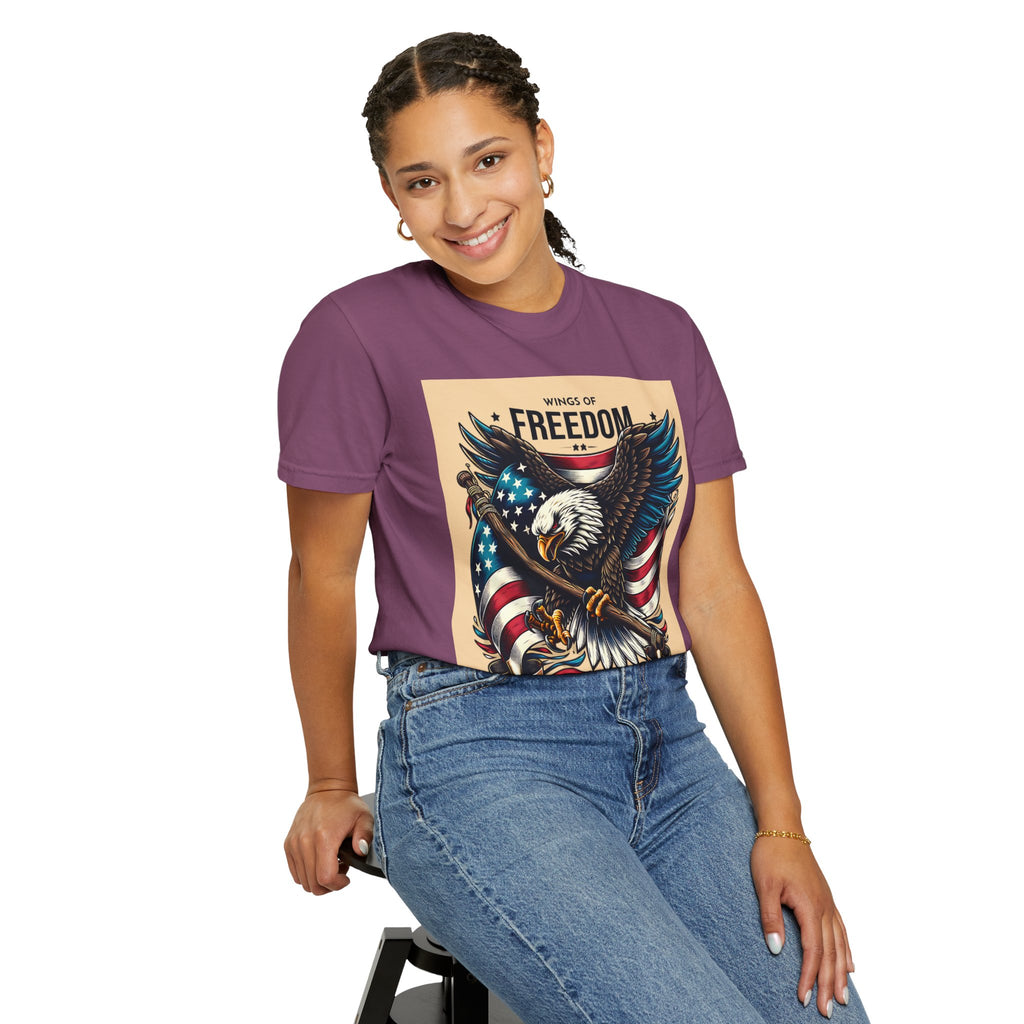 Freedom Eagle T-Shirt — Wings of America Patriotic Graphic Tee