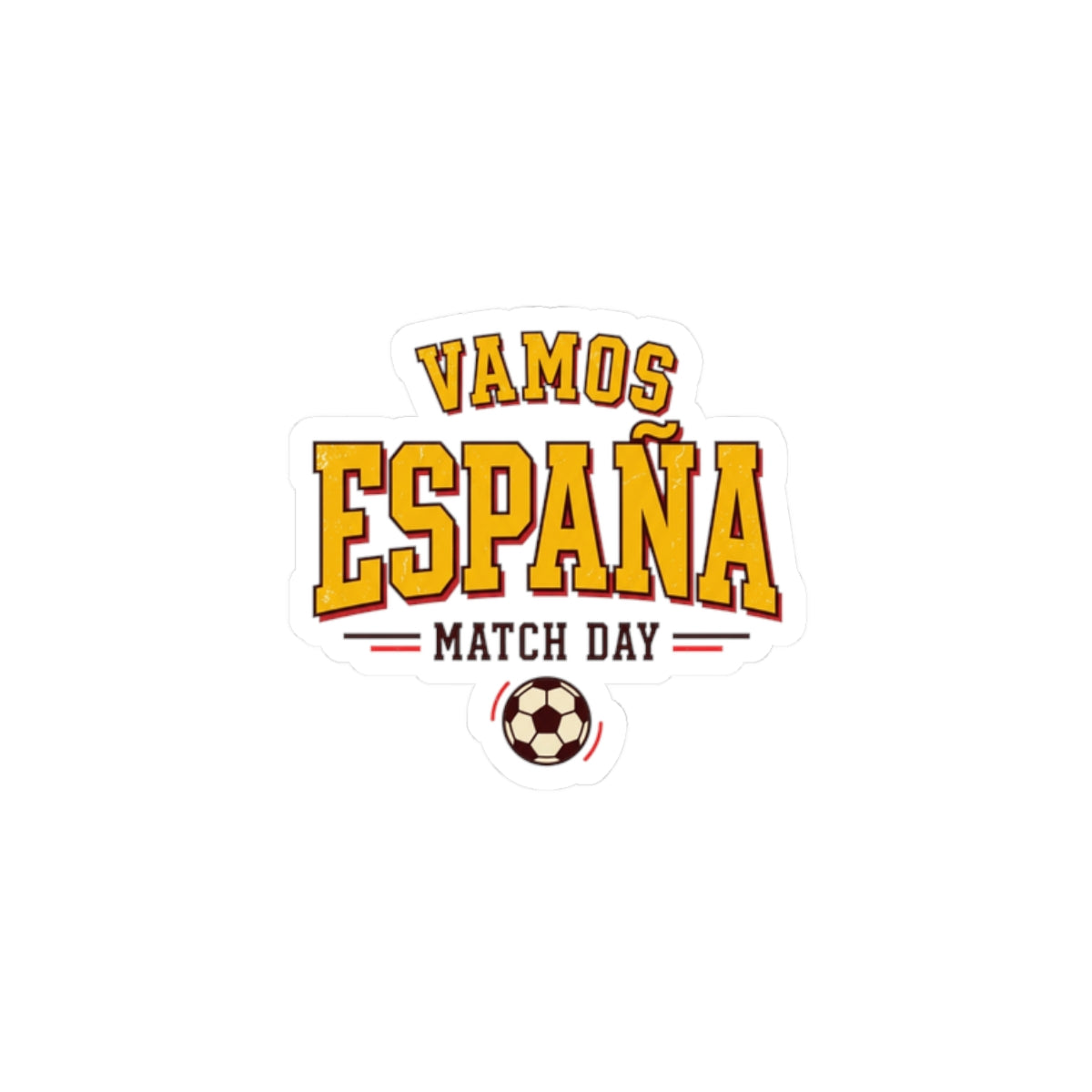 Vamos España Match Day Sticker | Spain Soccer Pride, Red & Yellow
