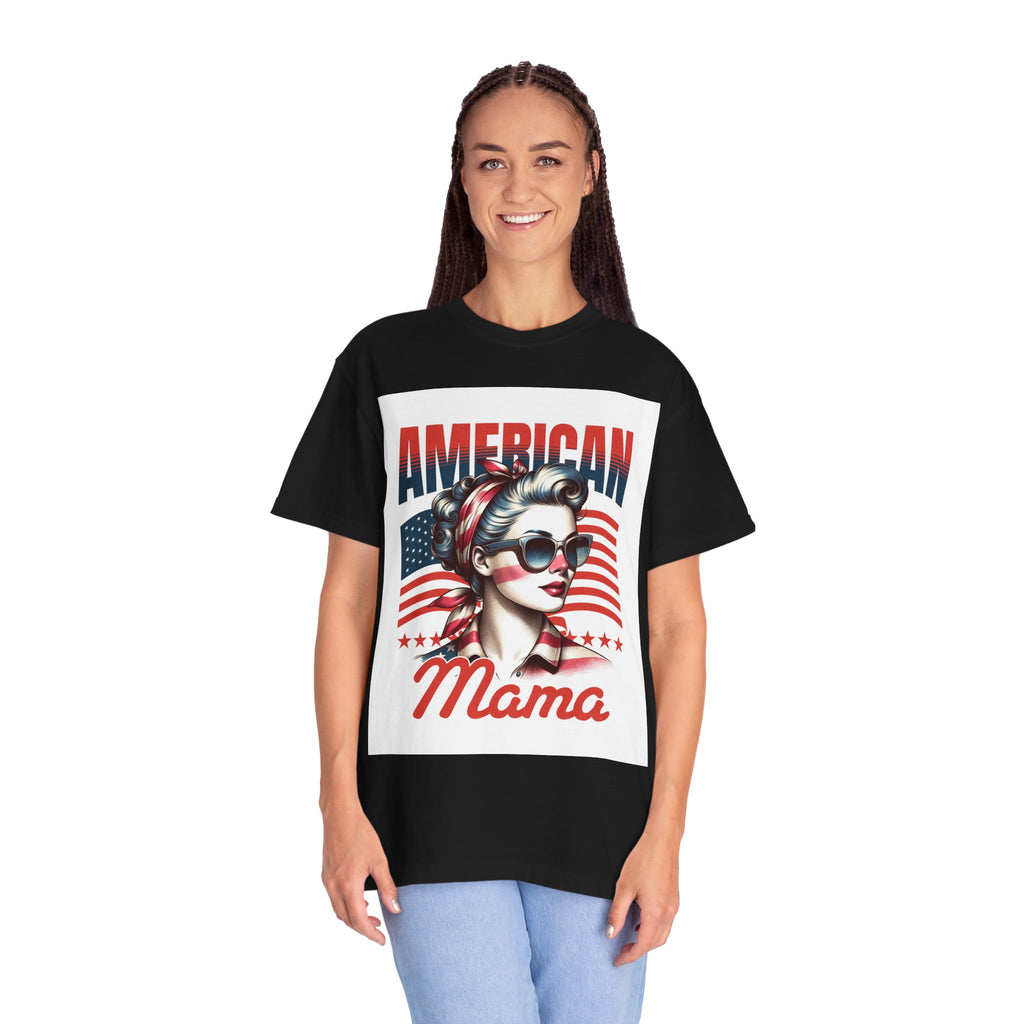 American Mama T‑Shirt — Vintage Patriotic Mom Tee