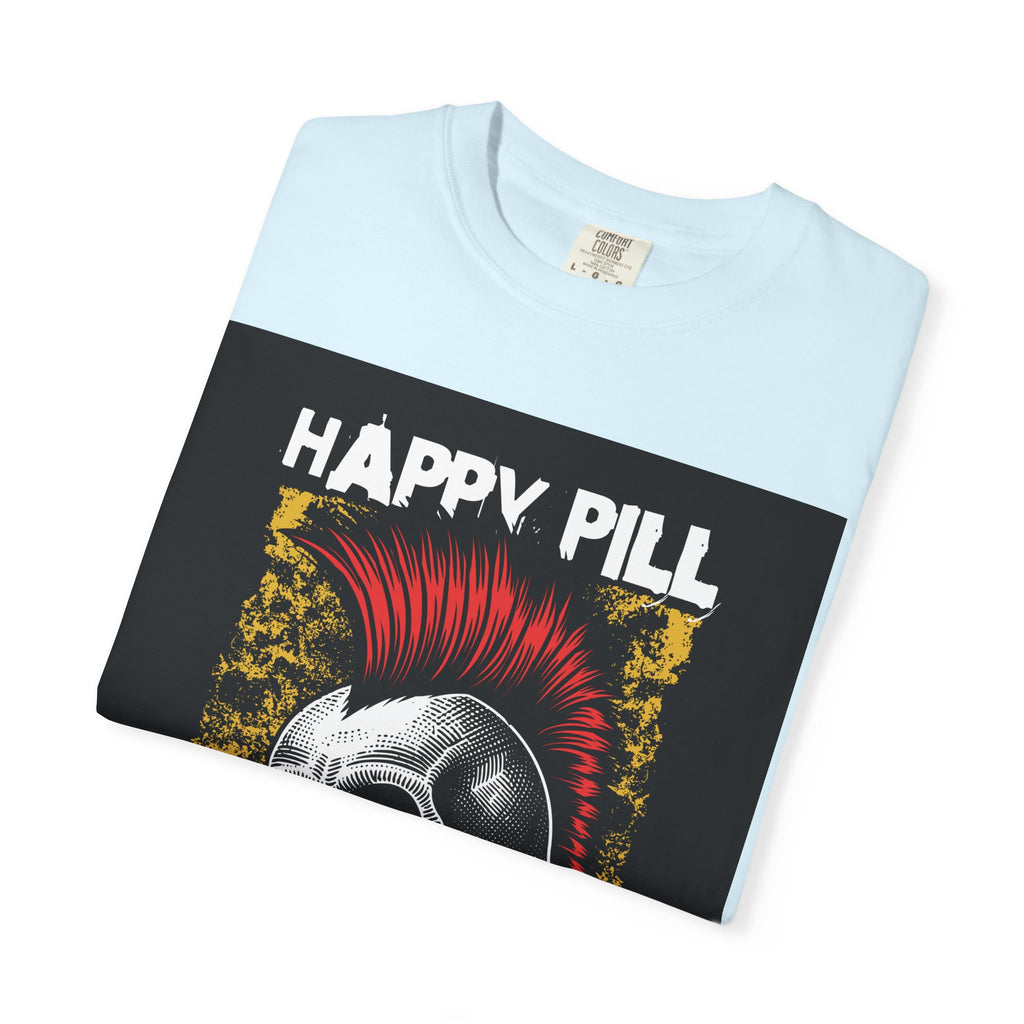 Happy Pill Punk Skull T-Shirt — 'Happy Pill Medication' Graphic Tee