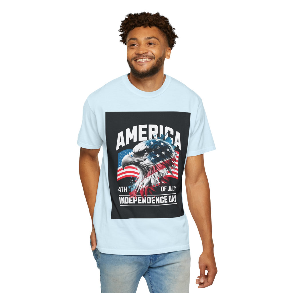 Independence Day T-shirt — 'America' Eagle Flag 4th of July Tee