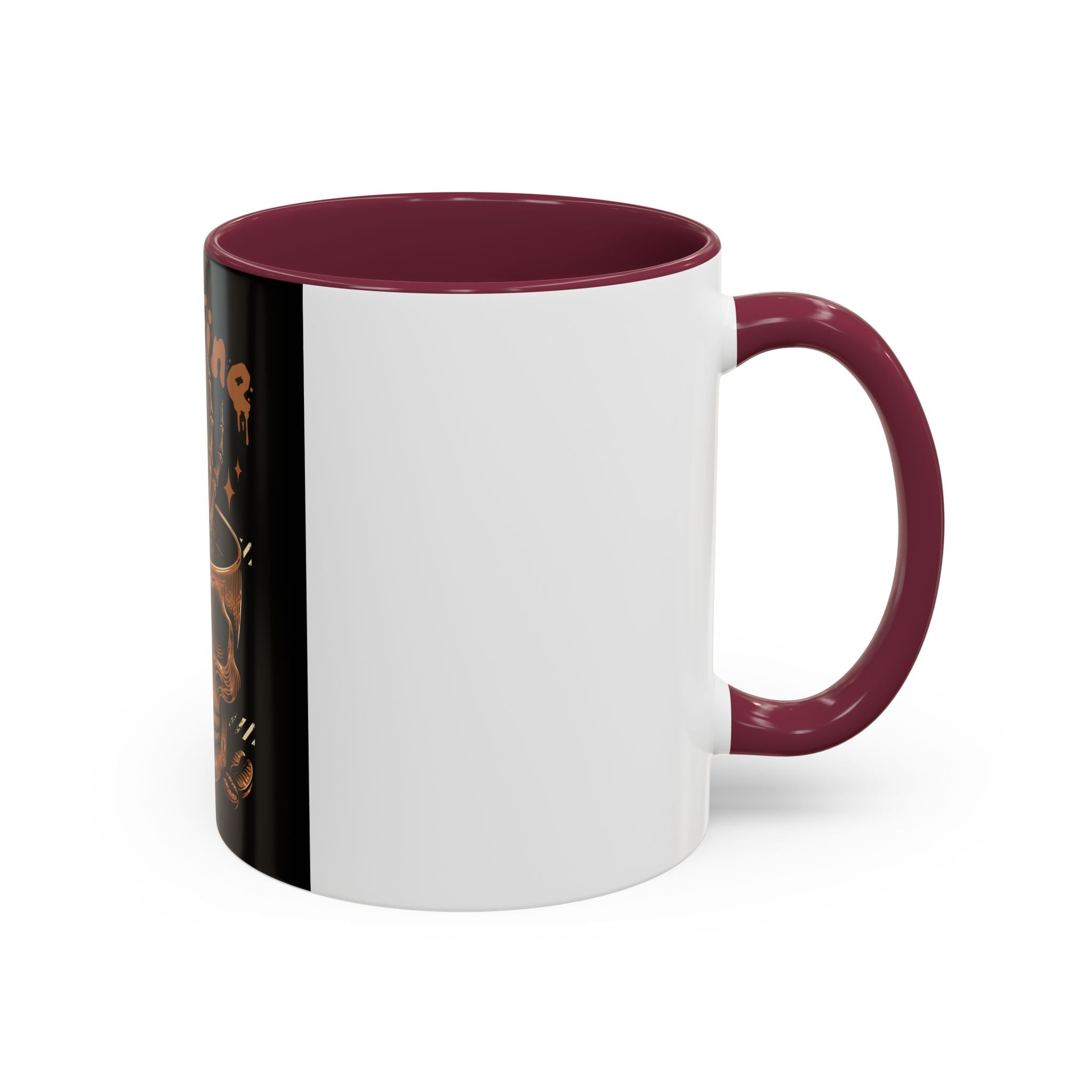 Skull Coffee Mug – "I'm Fine Just Need Coffee" Gothic Ceramic Mug