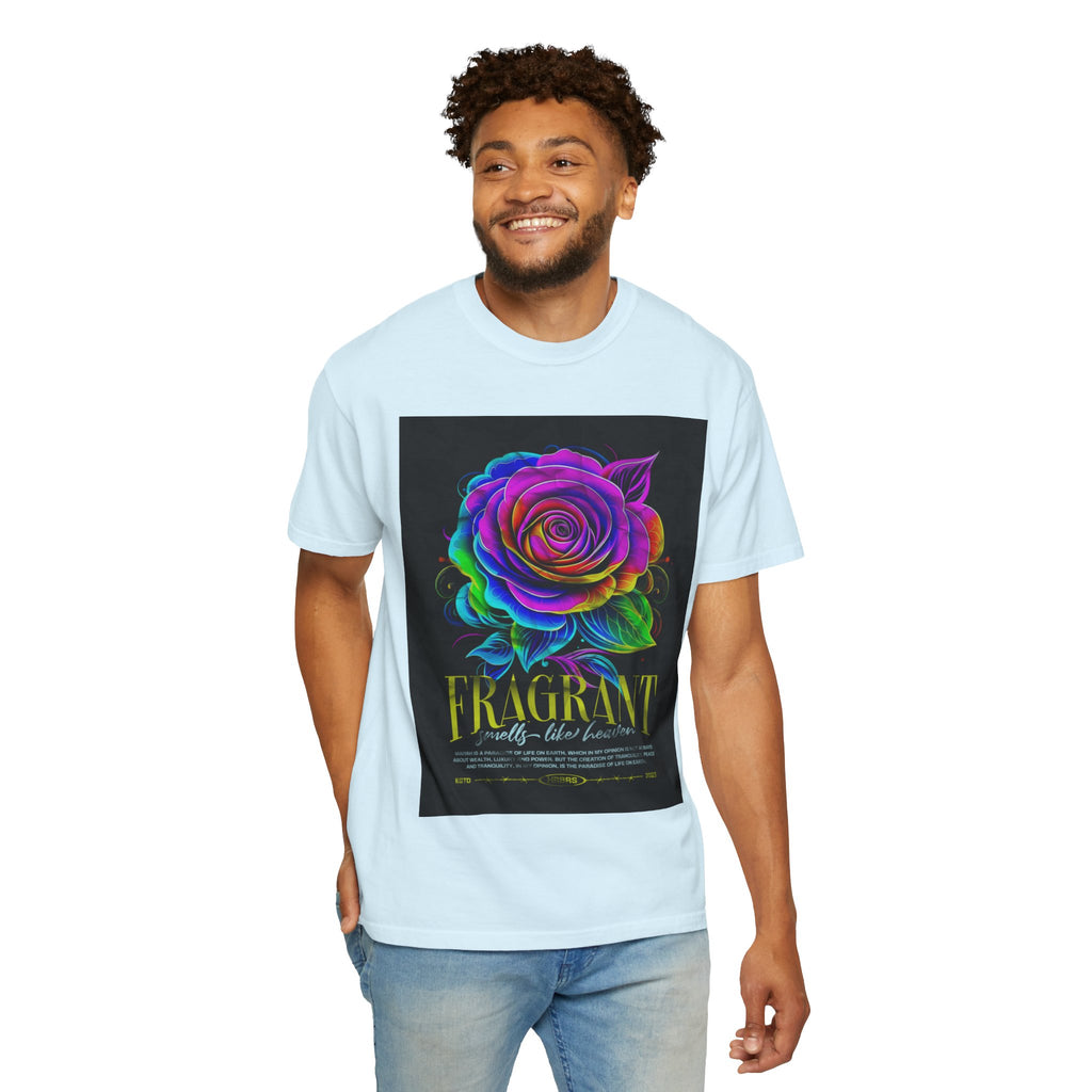 Fragrant Rainbow Rose T-Shirt — Vibrant Floral Graphic Tee