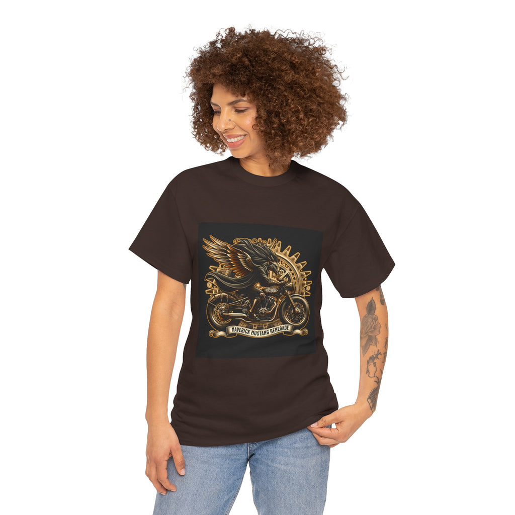 Vintage Winged Motorcycle Tee — "Ride Forever, Ride Free" Biker T-Shirt