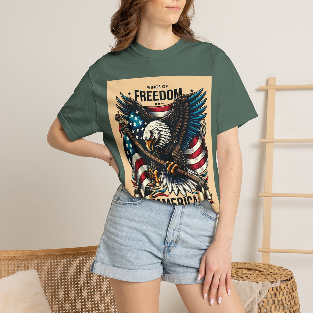 Freedom Eagle T-Shirt — Wings of America Patriotic Graphic Tee