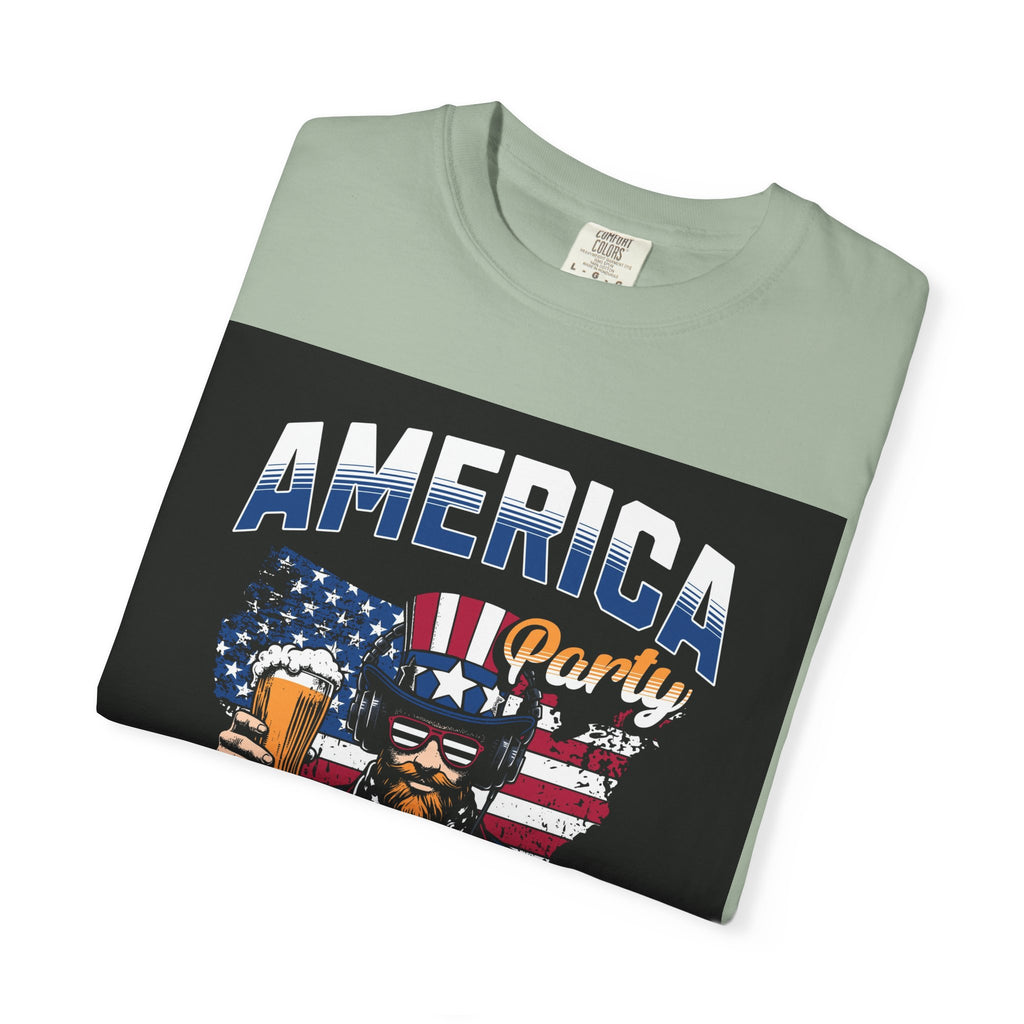 America Party T-Shirt — Cheers to Freedom 4th of July Patriotic Tee