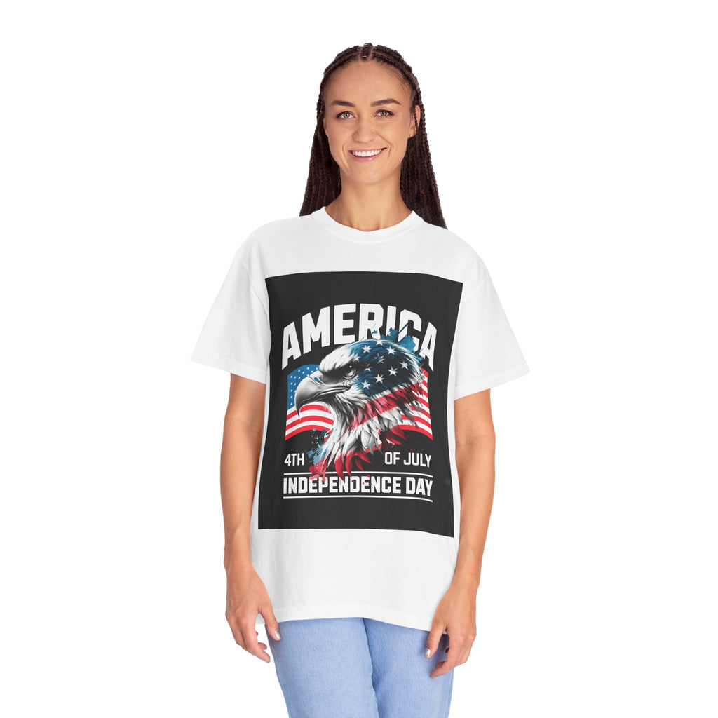 Independence Day T-shirt — 'America' Eagle Flag 4th of July Tee