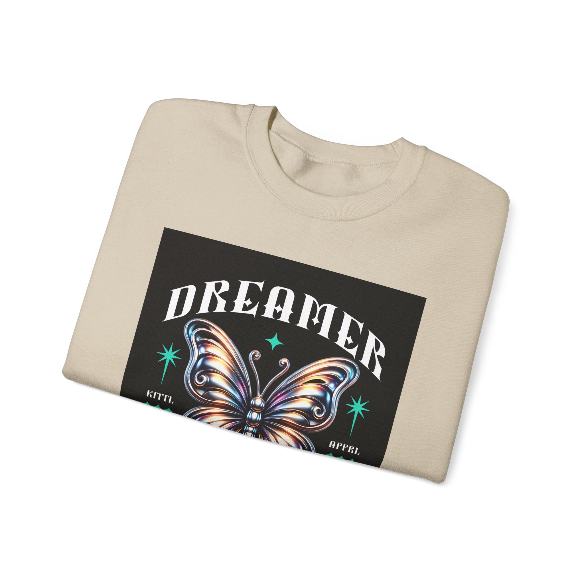 Dreamer Butterfly Crewneck Sweatshirt — Inspiring 'Dreamer' Graphic Pullover