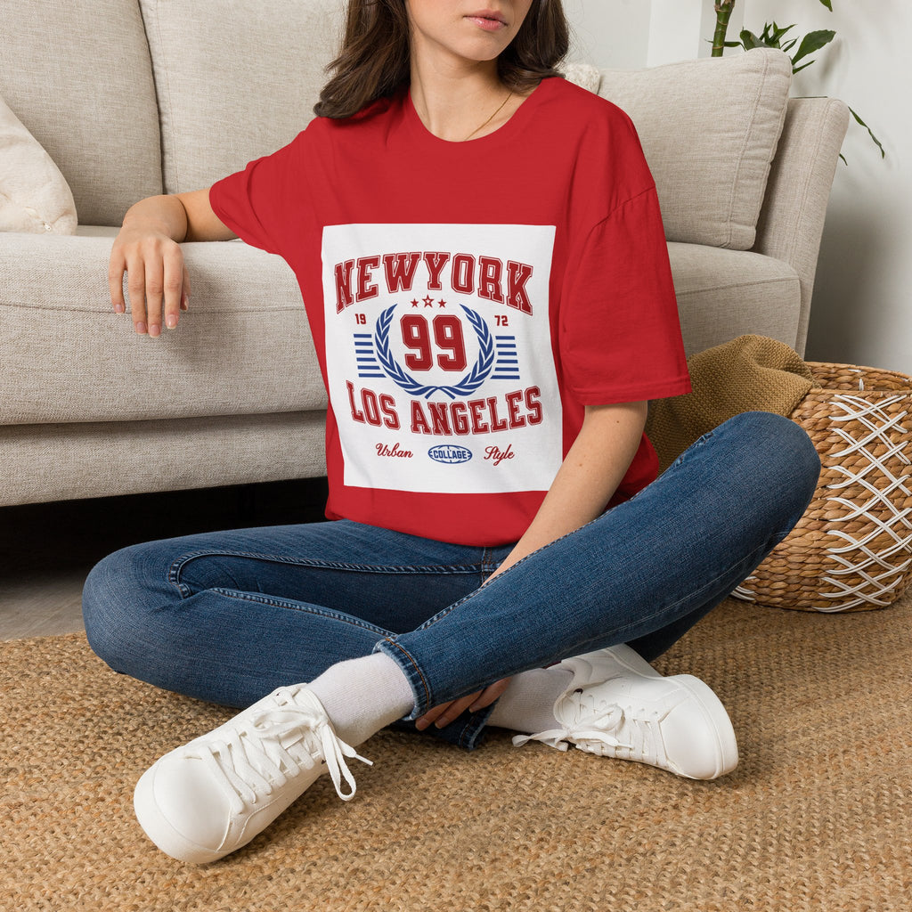 New York 99 Vintage Sports Tee — Collegiate Graphic T-Shirt