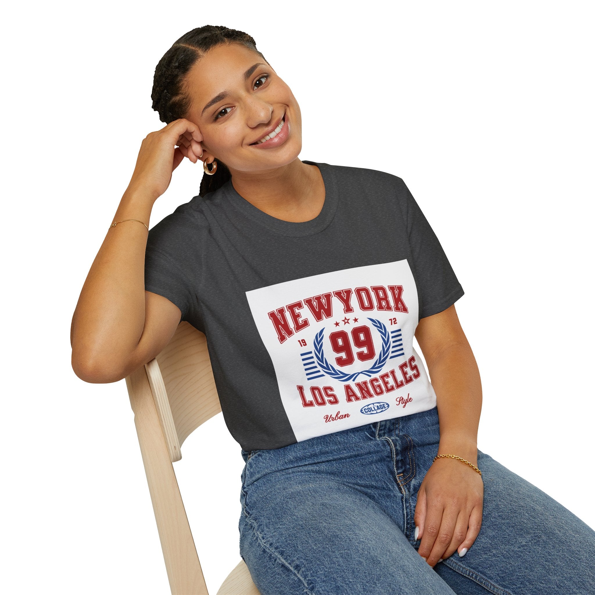 New York 99 Vintage Sports Tee — Collegiate Graphic T-Shirt