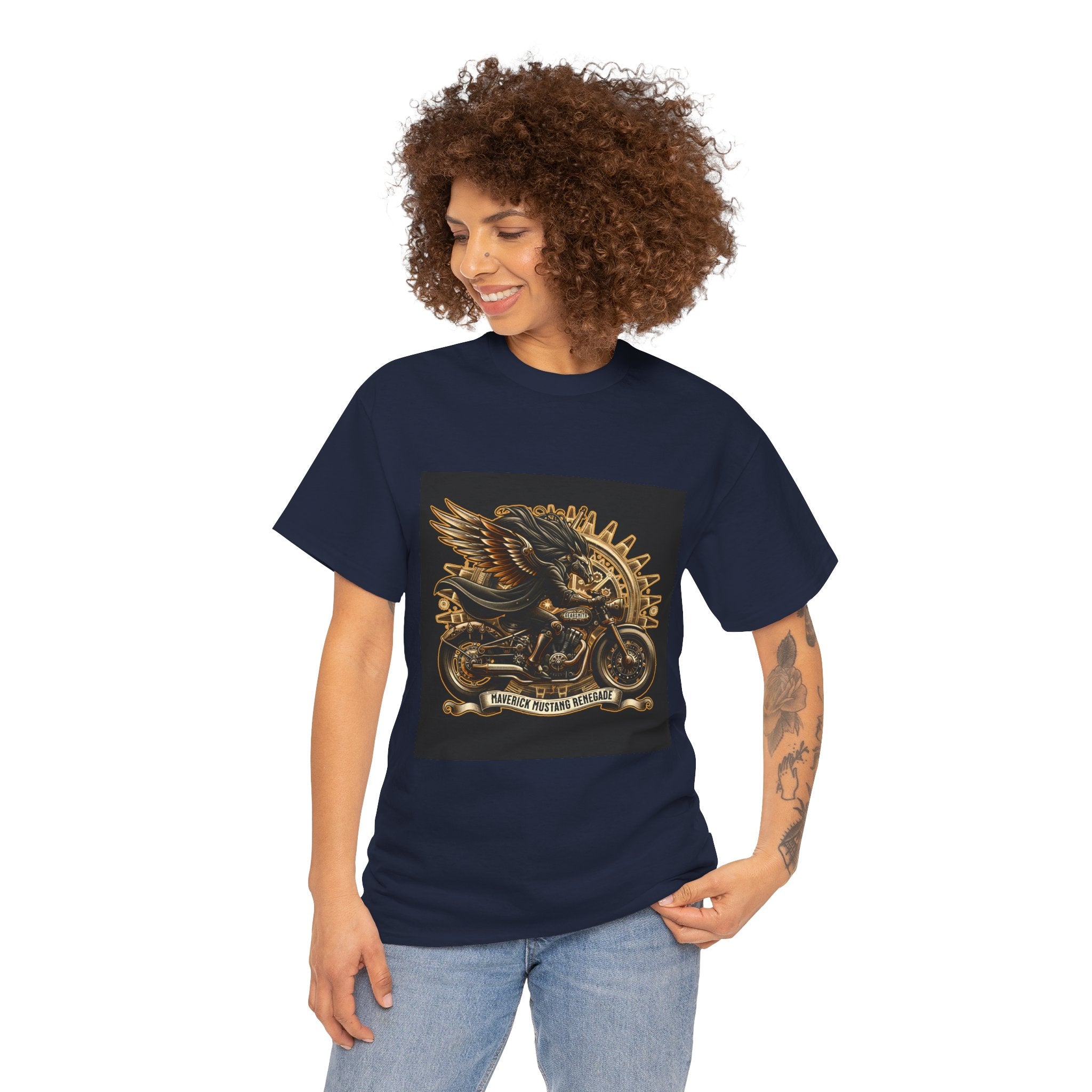 Vintage Winged Motorcycle Tee — "Ride Forever, Ride Free" Biker T-Shirt