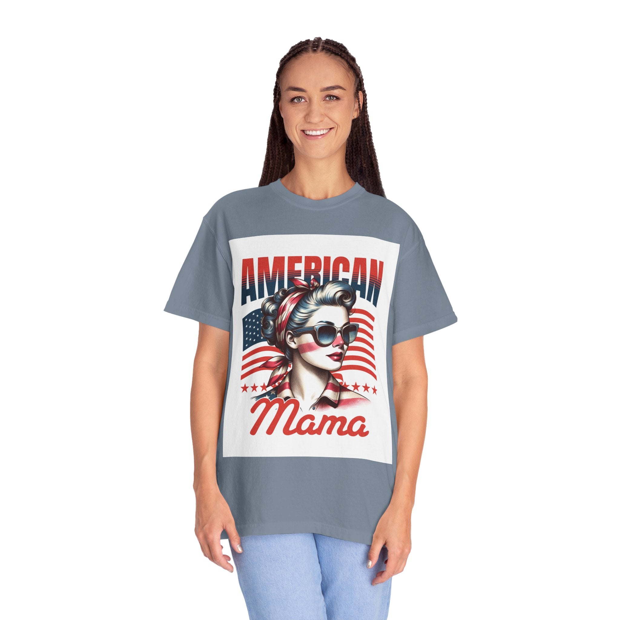 American Mama T‑Shirt — Vintage Patriotic Mom Tee