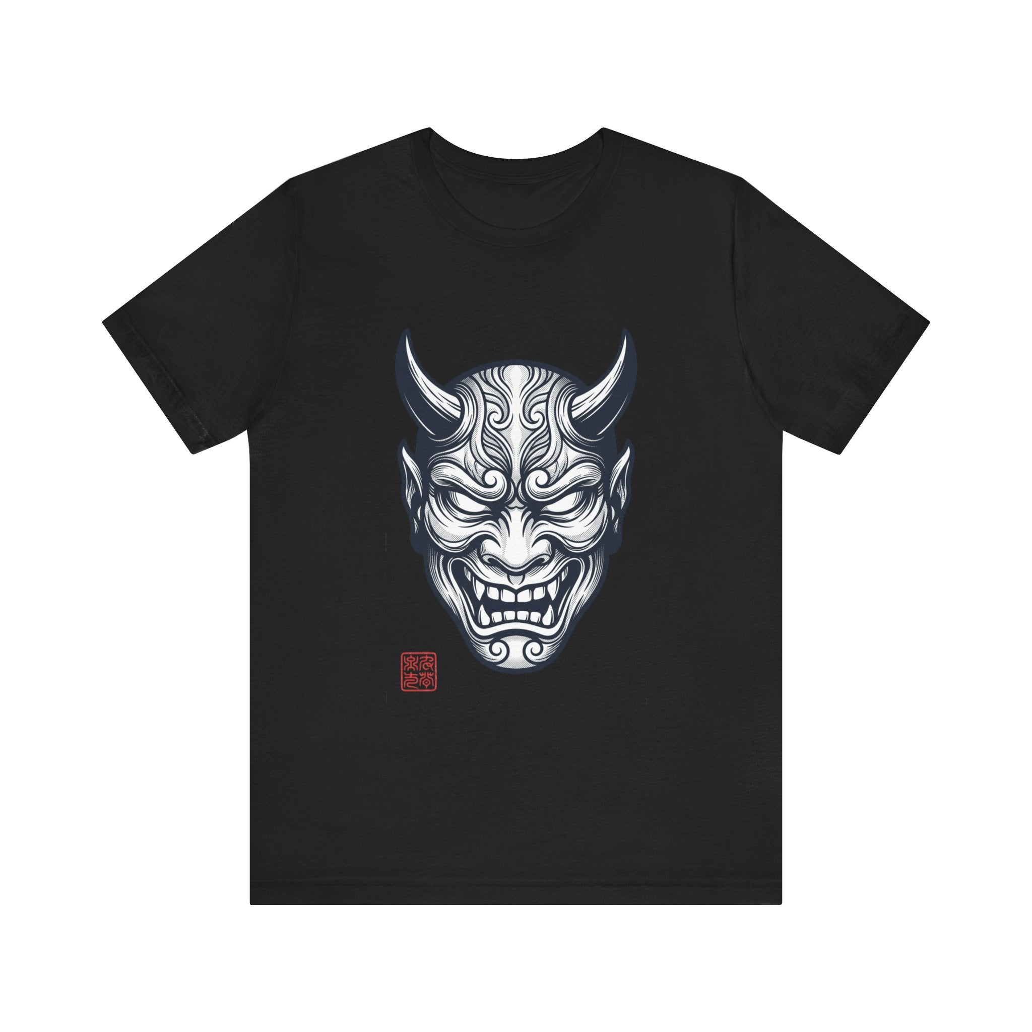 Demon Hannya Mask T‑Shirt — Japanese Oni Tattoo Graphic Tee