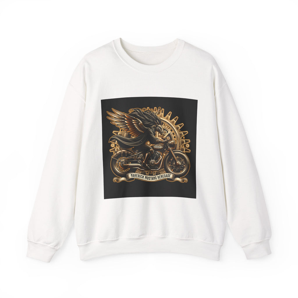 Motorcycle Eagle Crewneck Sweatshirt – "Liberty Rider" Vintage Biker Graphic
