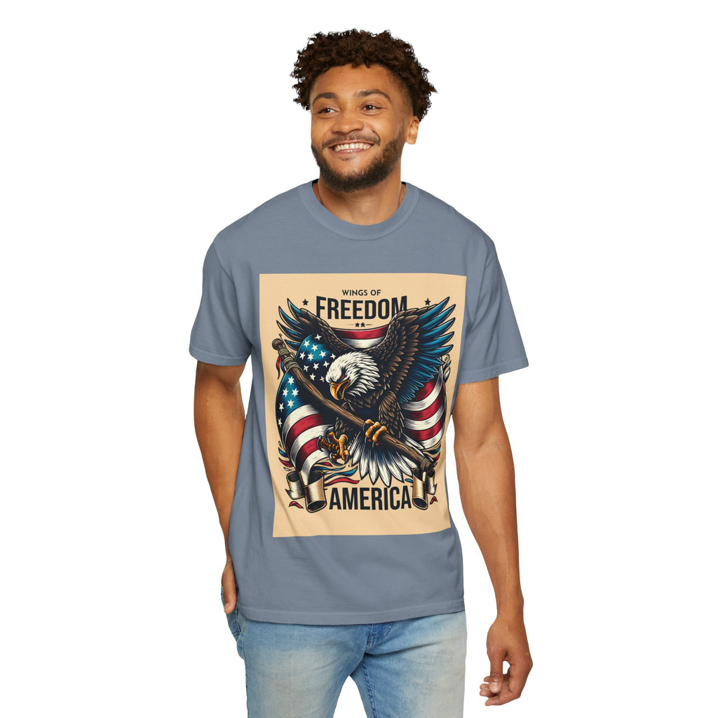Freedom Eagle T-Shirt — Wings of America Patriotic Graphic Tee