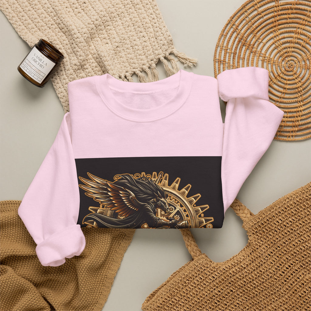 Motorcycle Eagle Crewneck Sweatshirt – "Liberty Rider" Vintage Biker Graphic