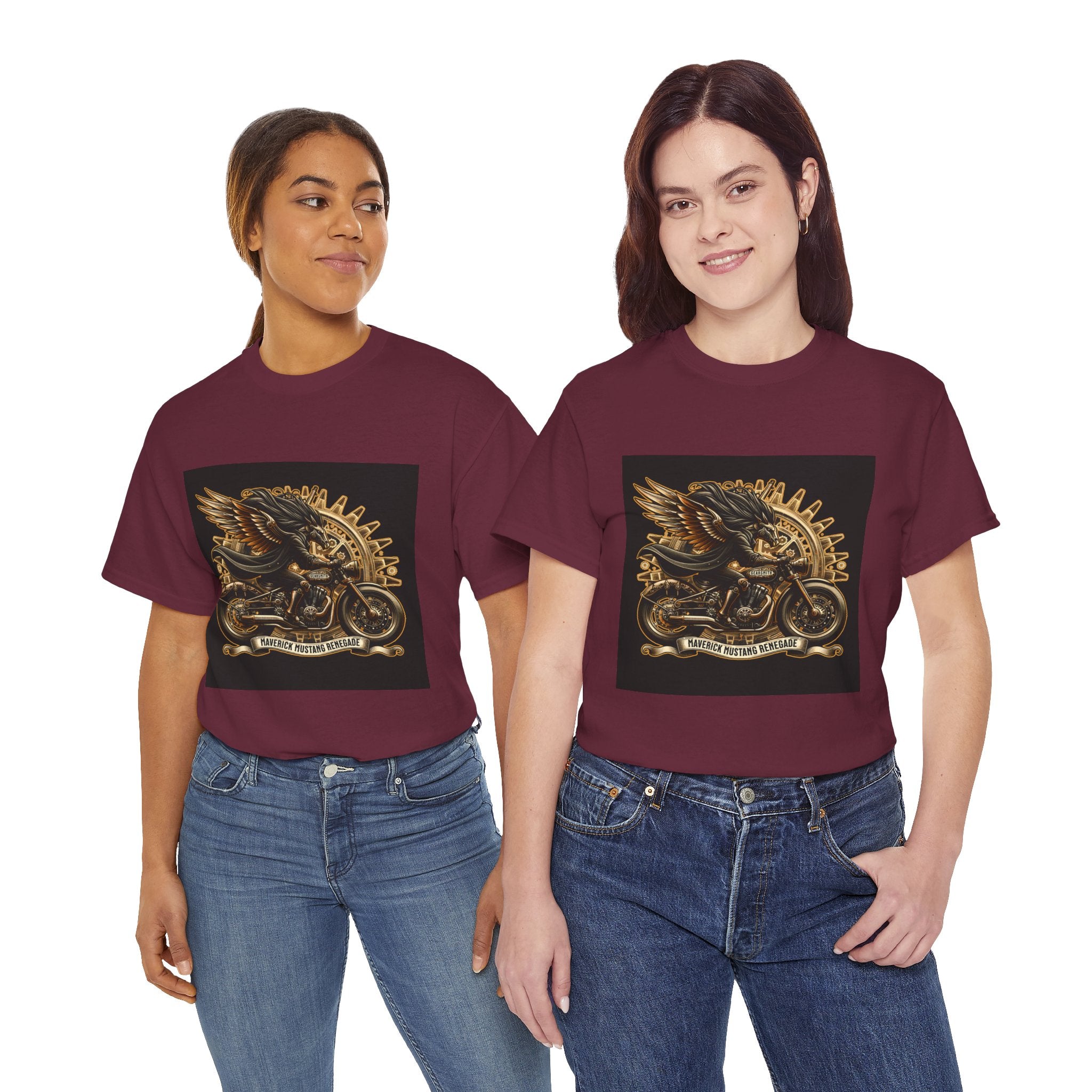 Vintage Winged Motorcycle Tee — "Ride Forever, Ride Free" Biker T-Shirt
