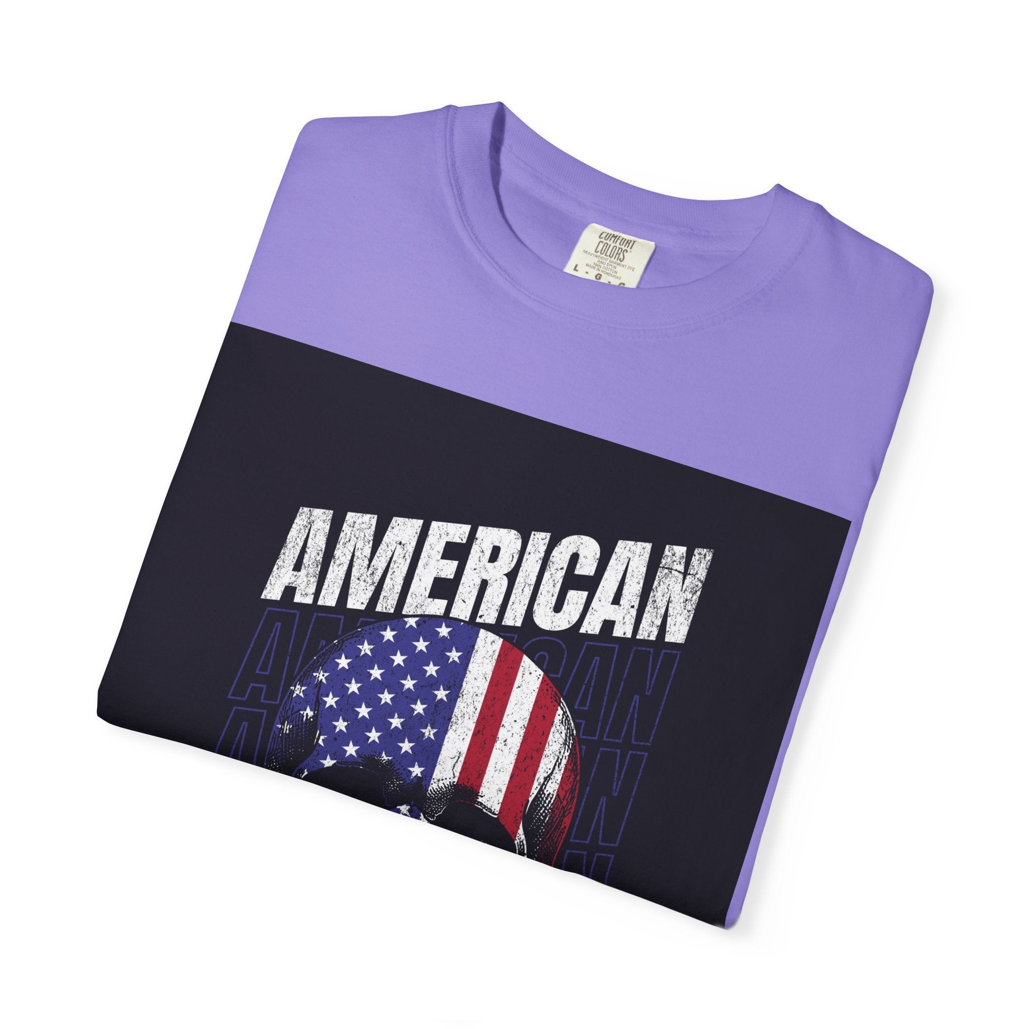 American Skull Flag T-Shirt — "American Forever" Patriotic Graphic Tee