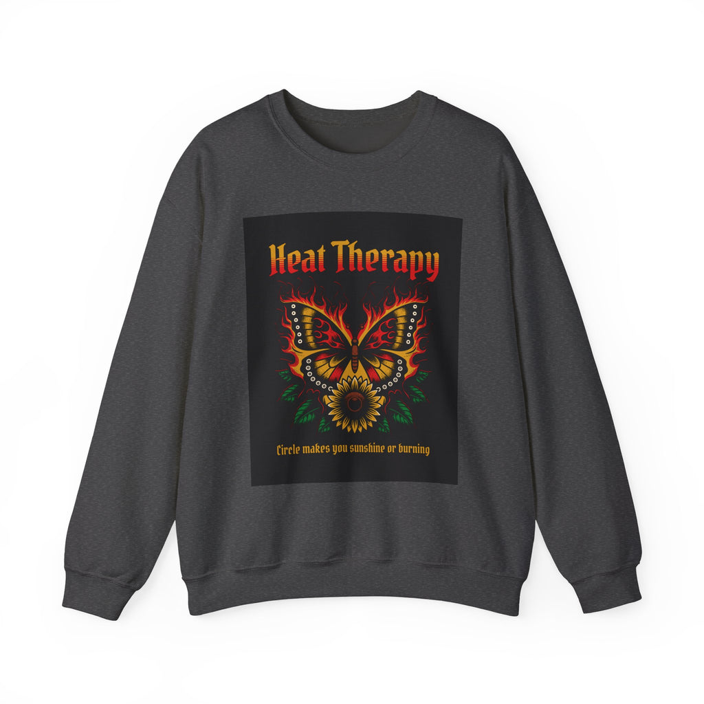 Heat Therapy Crewneck Sweatshirt — Butterfly Flame Graphic