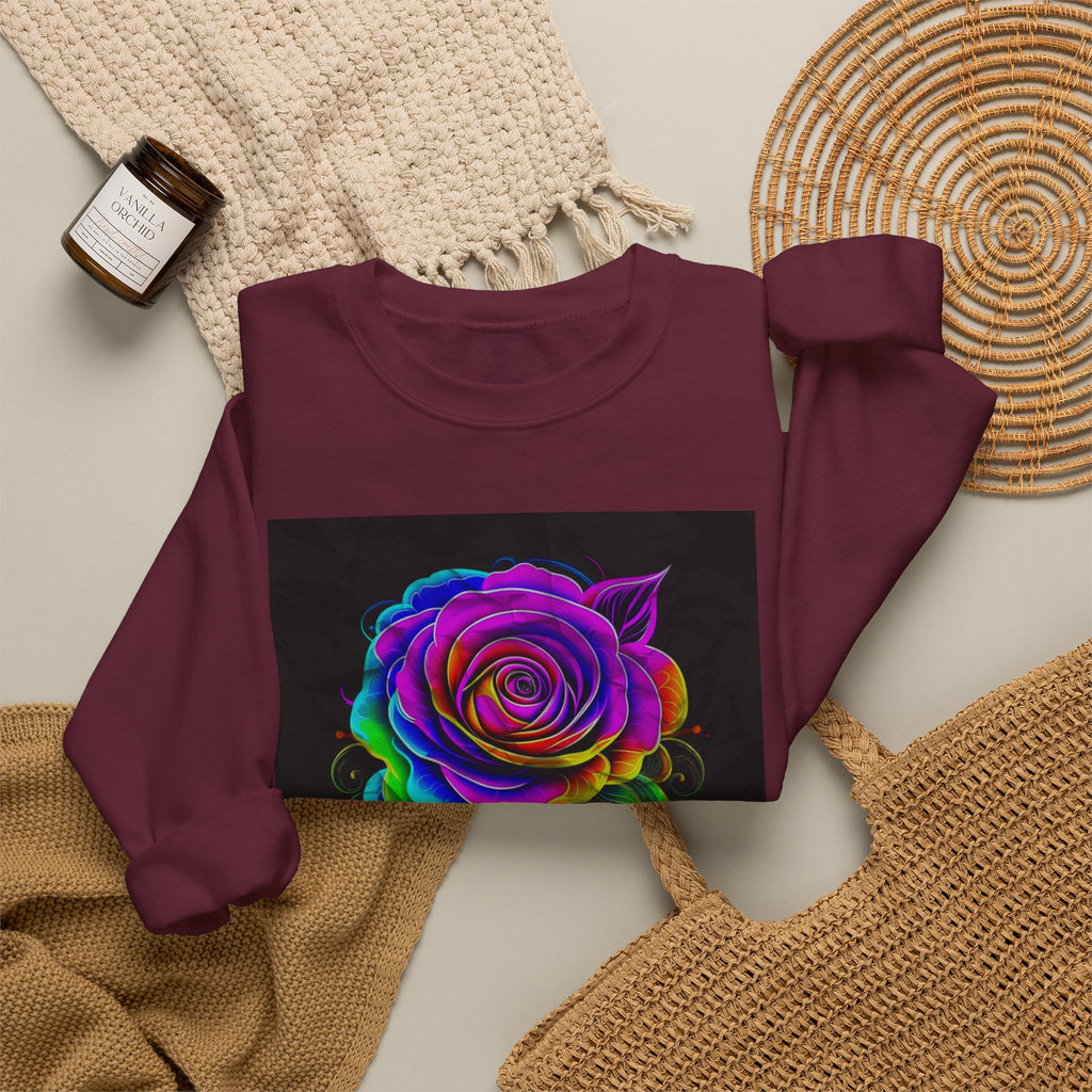 Fluorescent Rose “Fragrant” Crewneck Sweatshirt