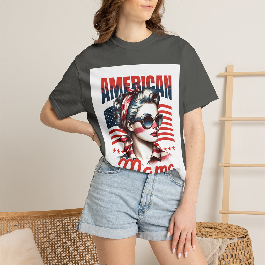 American Mama T‑Shirt — Vintage Patriotic Mom Tee
