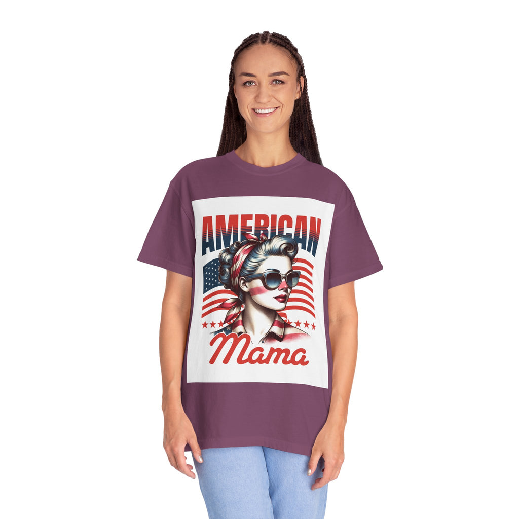 American Mama T‑Shirt — Vintage Patriotic Mom Tee