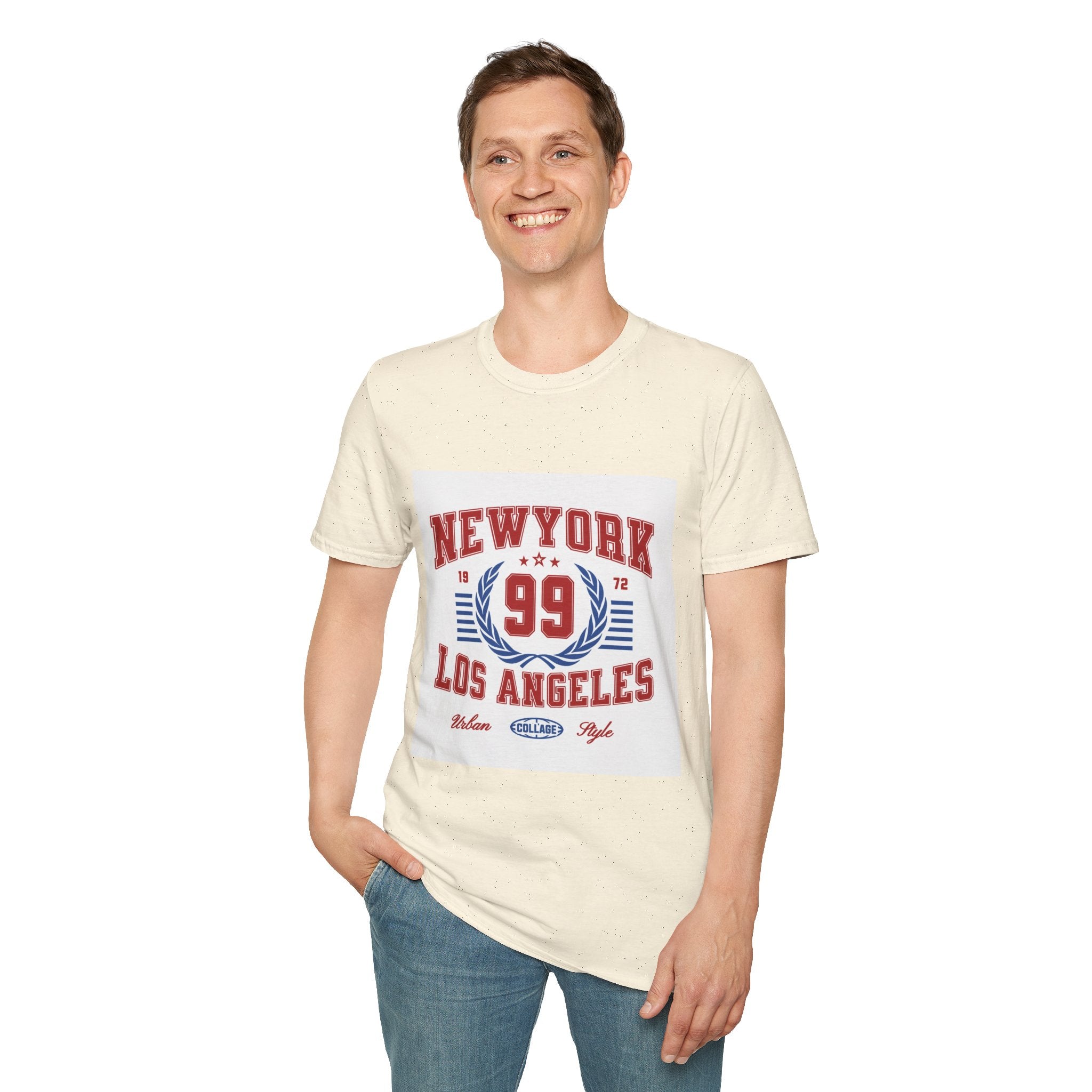New York 99 Vintage Sports Tee — Collegiate Graphic T-Shirt