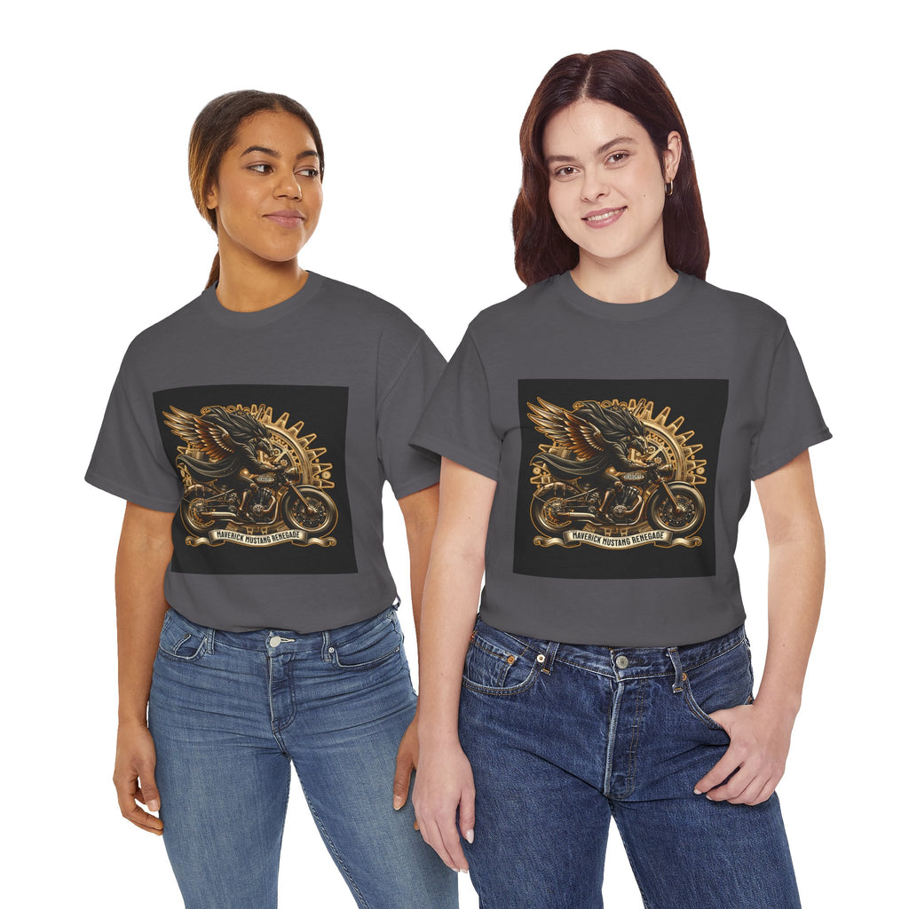 Vintage Winged Motorcycle Tee — "Ride Forever, Ride Free" Biker T-Shirt