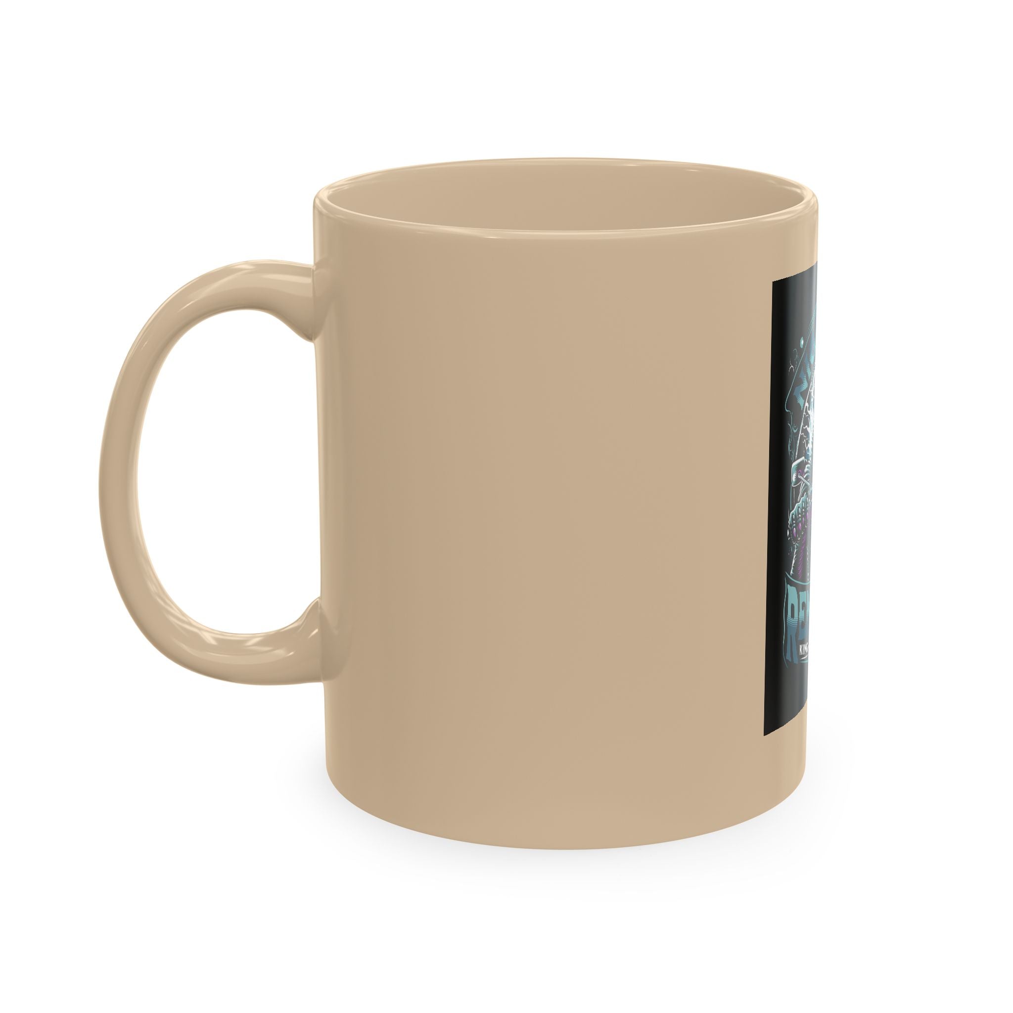 Nightmare Renegade Ceramic Mug — Grim Reaper Biker "King of the Shadows" Coffee Cup