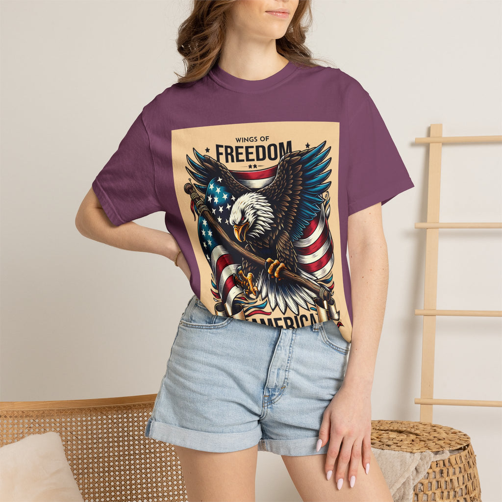 Freedom Eagle T-Shirt — Wings of America Patriotic Graphic Tee