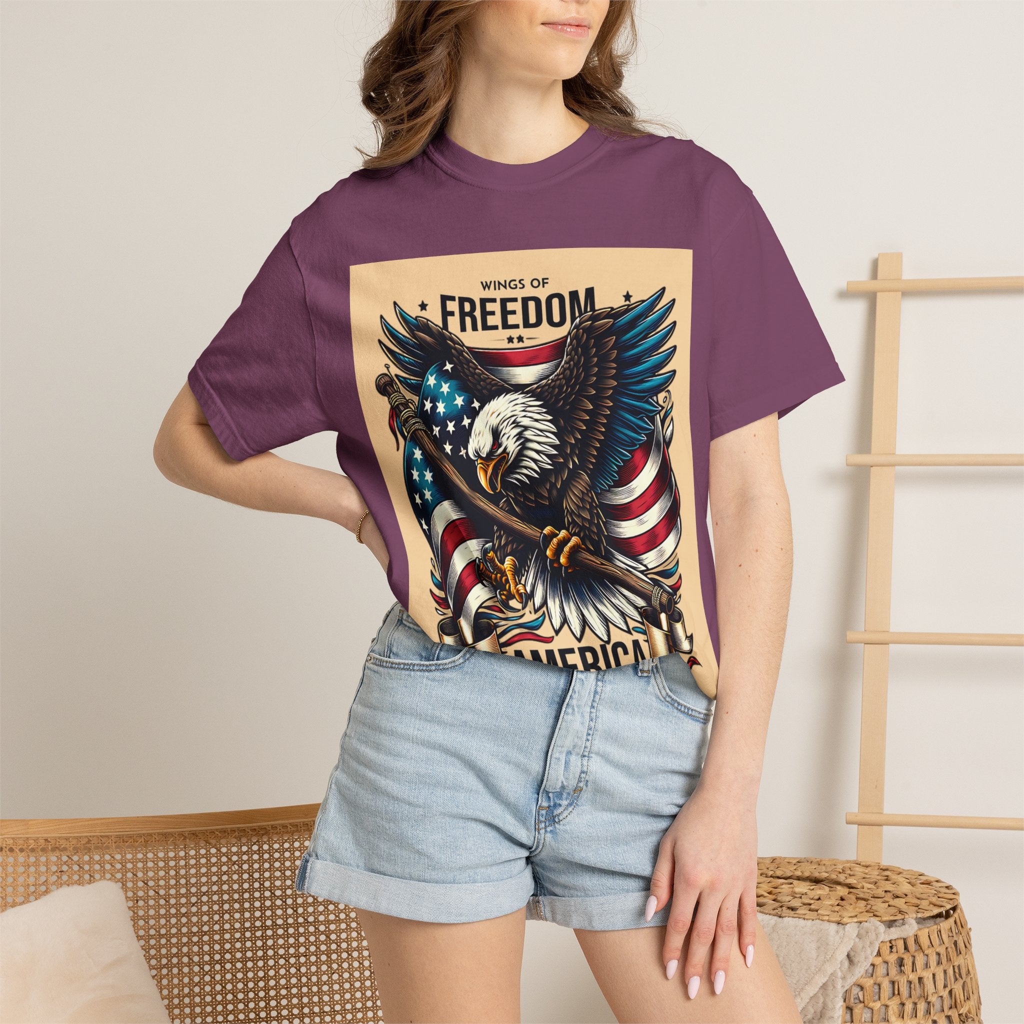 Freedom Eagle T-Shirt — Wings of America Patriotic Graphic Tee