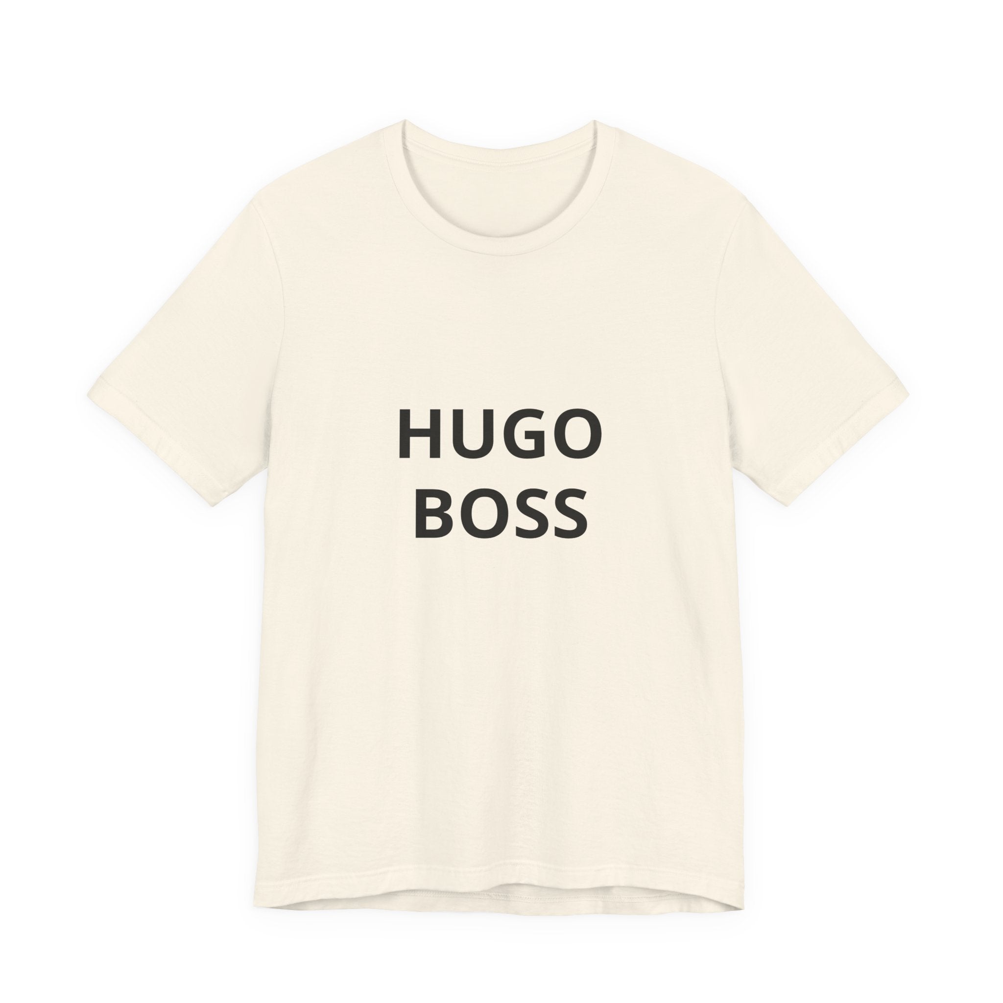 Graphic Tee — "HUGO BOSS" Minimalist Text T-Shirt