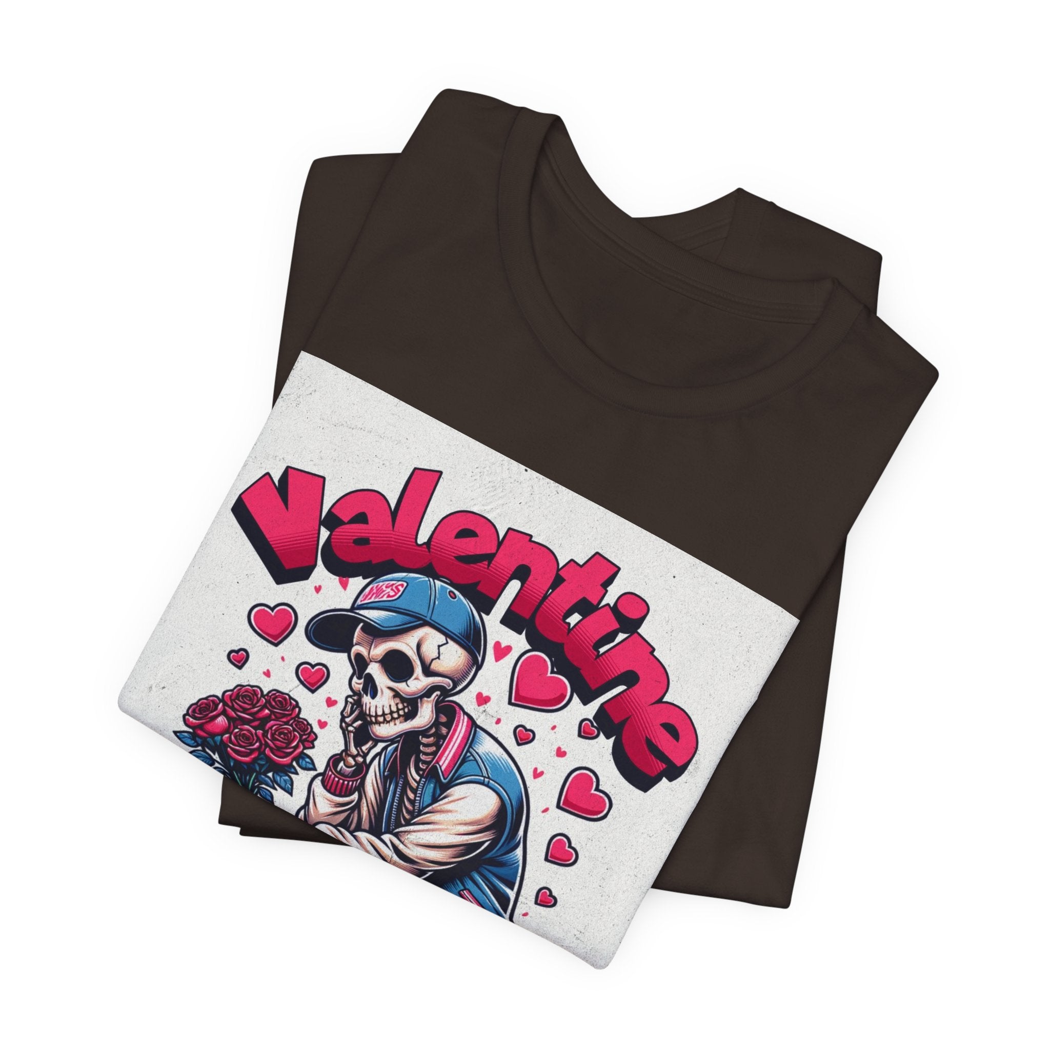Valentine Skull T-Shirt – "Love & Blessed" Gothic Valentine Tee