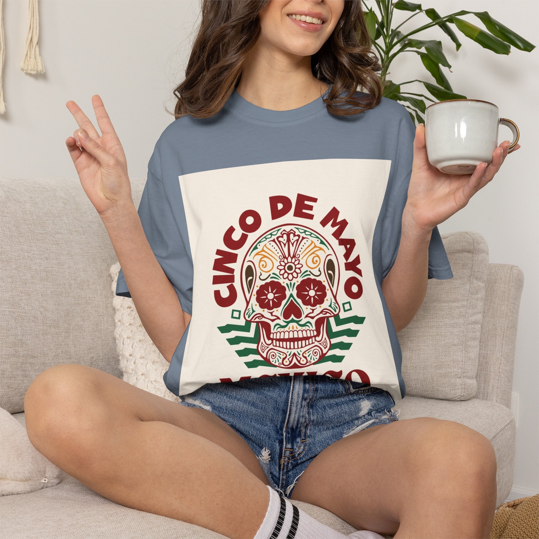 Cinco de Mayo Mexico Sugar Skull T-Shirt