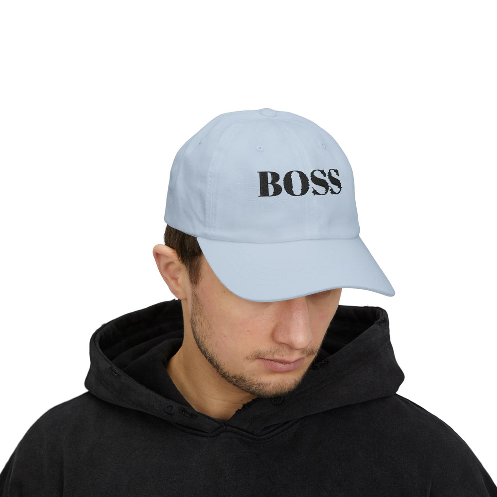 BOSS Embroidered Dad Cap - Classic White Baseball Hat