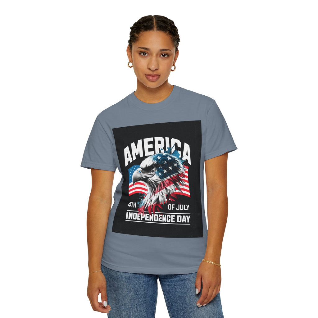 Independence Day T-shirt — 'America' Eagle Flag 4th of July Tee