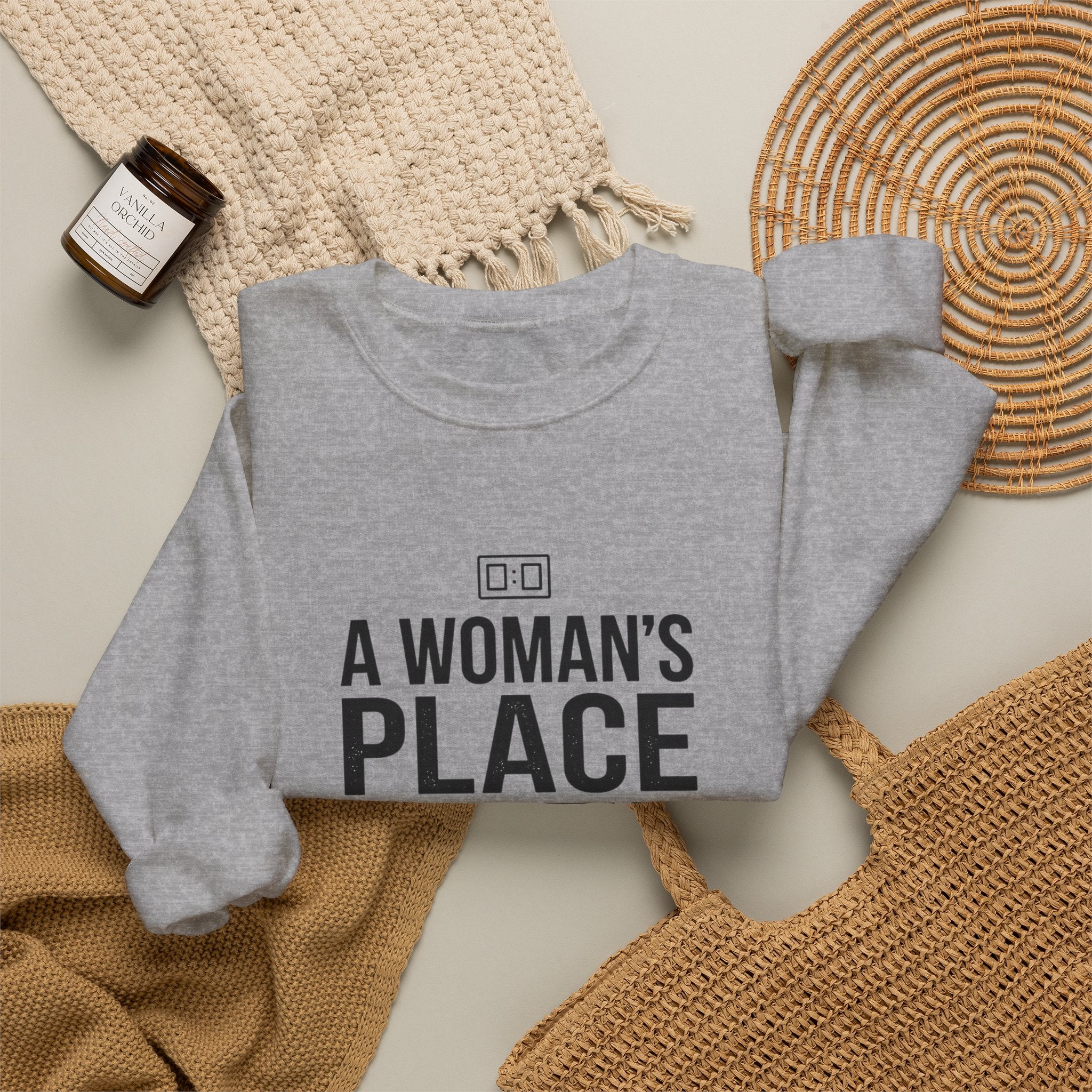 A Woman's Place Is In The Game Sweatshirt | Women’s Sports Fandom