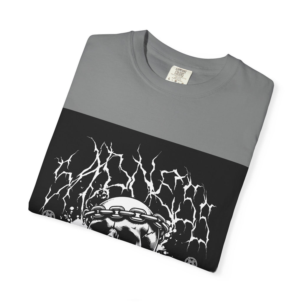 Graphic T-Shirt — 'Break a Path Through the Darkness' Skull Lightning Design