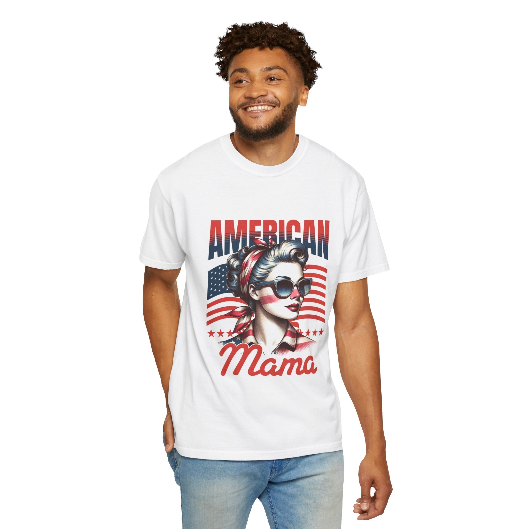 American Mama T‑Shirt — Vintage Patriotic Mom Tee