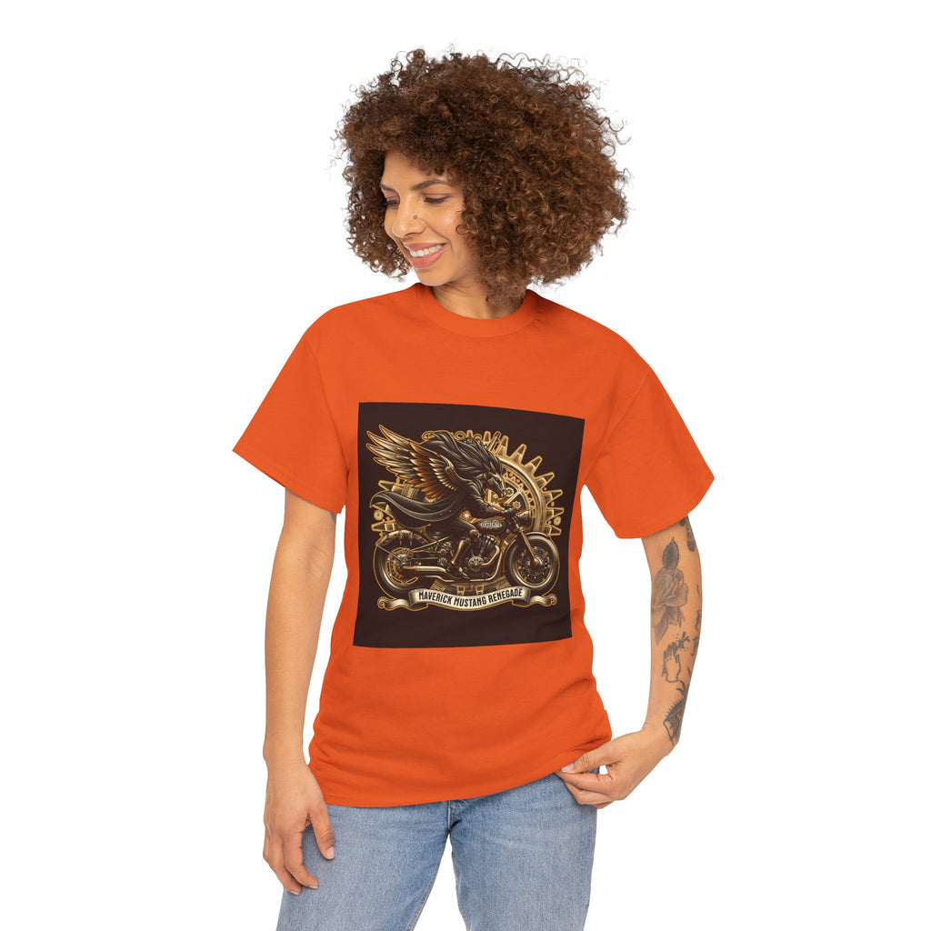 Vintage Winged Motorcycle Tee — "Ride Forever, Ride Free" Biker T-Shirt